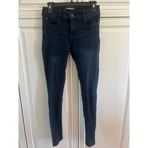 Express‎ Jeans Supersoft Legging Mid-Rise Dark Wash Skinny Jeans Women's Size 2R